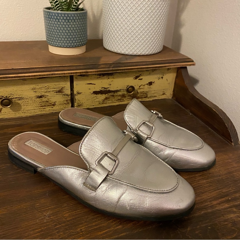Topshop Silver Bit Mule